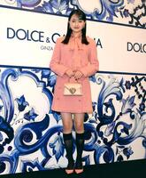 　「ドルチェ＆ガッバーナ　銀座　リニューアルオープンイベント」に登場した上坂樹里（撮影・堀内翔）