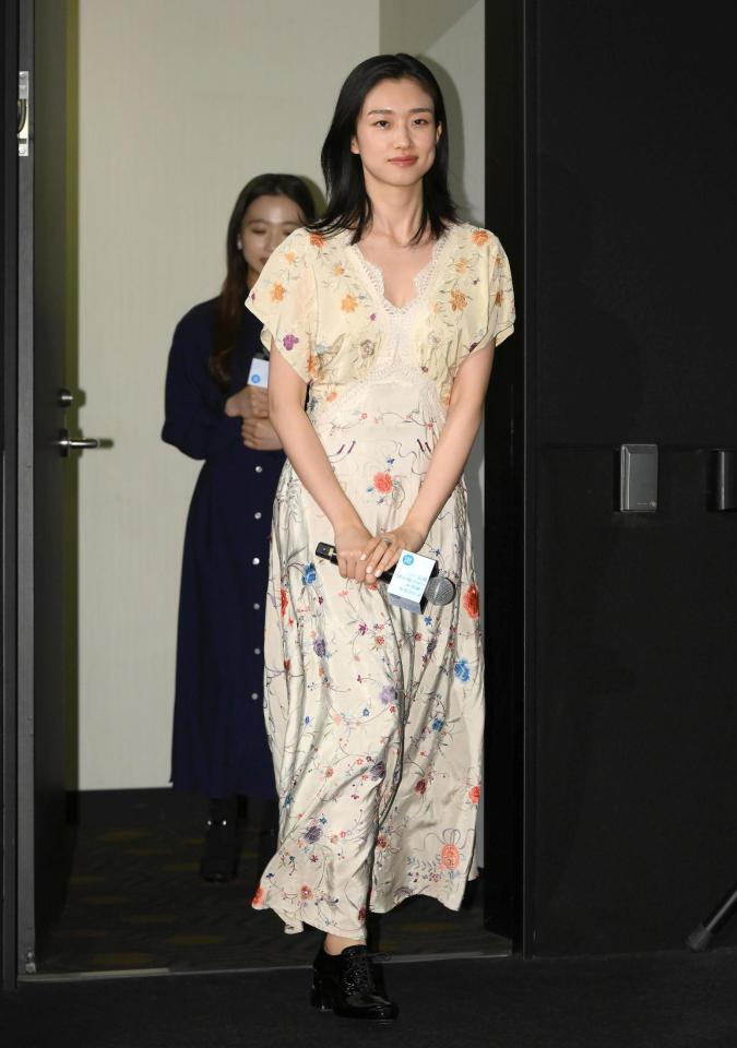 　登壇する河合優実（撮影・堀内翔）