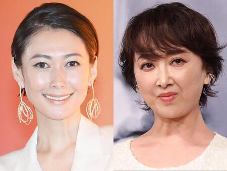 　田丸麻紀（左）と紫吹淳