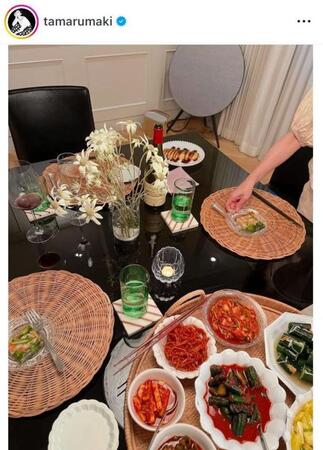 　田丸麻紀の自宅でのタコパ。田丸のインスタグラム＠ｔａｍａｒｕｍａｋｉより 