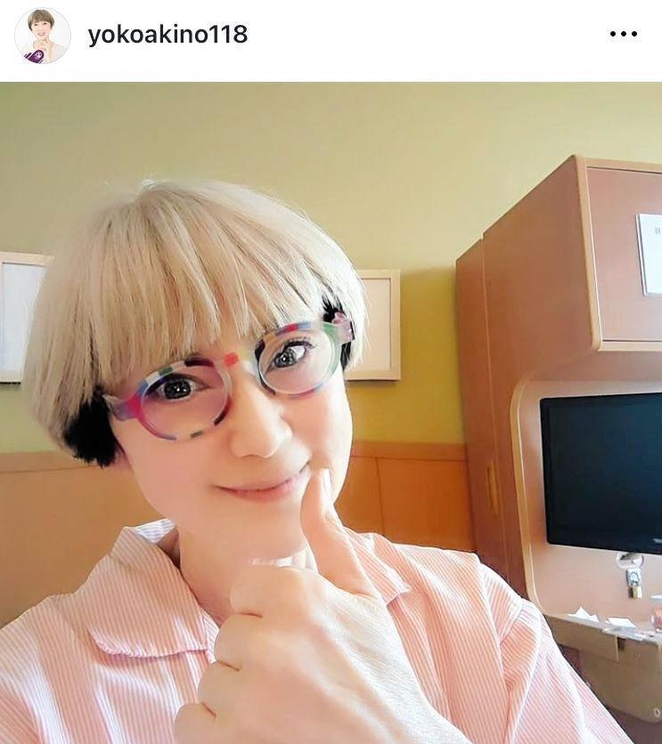 　手術を終え、笑顔の秋野暢子。インスタグラム＠ｙｏｋｏａｋｉｎｏ１１８より