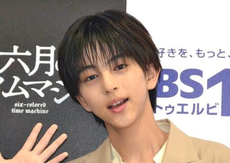 　ドラマ「六月のタイムマシン」放送直前記者会見に登場した八神遼介