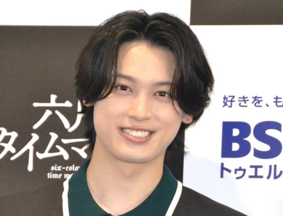 　ドラマ「六月のタイムマシン」放送直前記者会見に登場した松本大輝