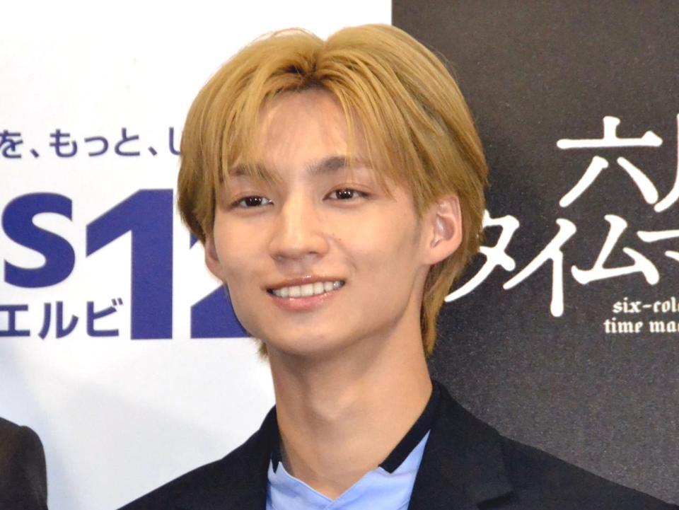 　ドラマ「六月のタイムマシン」放送直前記者会見に登場した志賀李玖