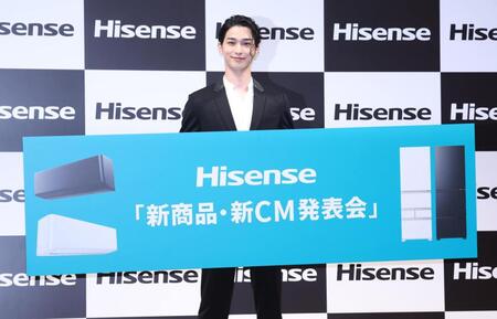 　家電メーカーの新商品・新ＣＭ発表会で笑顔の横浜流星（撮影・金田祐二）