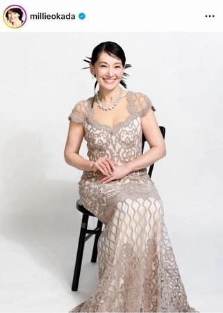 岡田美里のインスタグラム＠ｍｉｌｌｉｅｏｋａｄａより