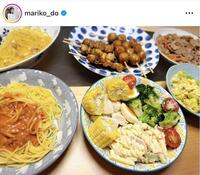 驚きの品数！堂真理子のインスタグラム（＠ｍａｒｉｋｏ＿ｄｏ）から