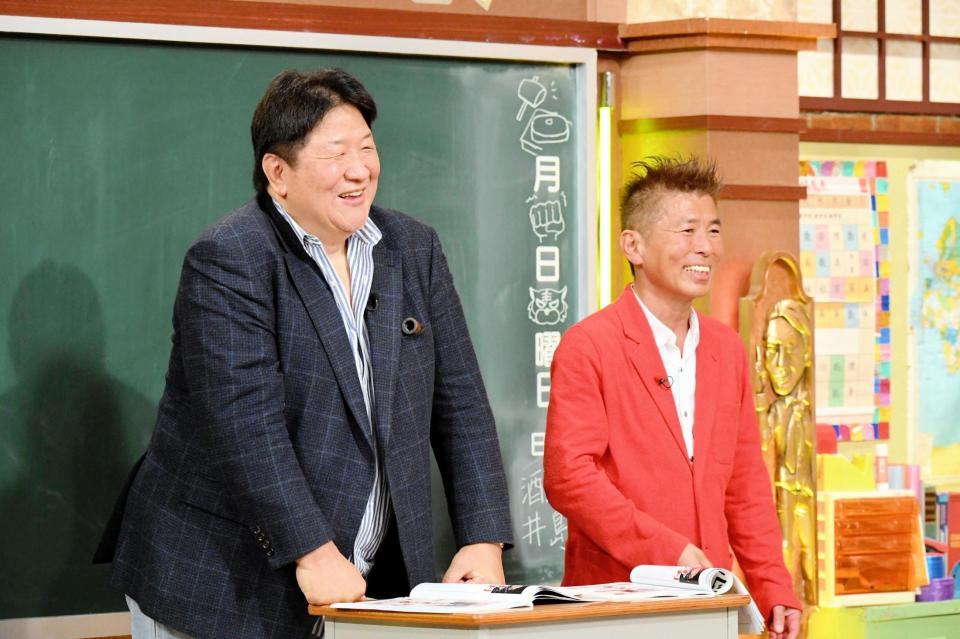 　テレビ朝日系「しくじり先生　オレみたいになるな！！」の前田日明氏と勝俣州和＝提供