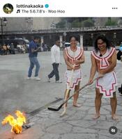 海外ロケは健在。メキシコではファイヤーホッケー。ロッチ中岡のインスタグラム＠ｌｏｔｔｉｎａｋａｏｋａより