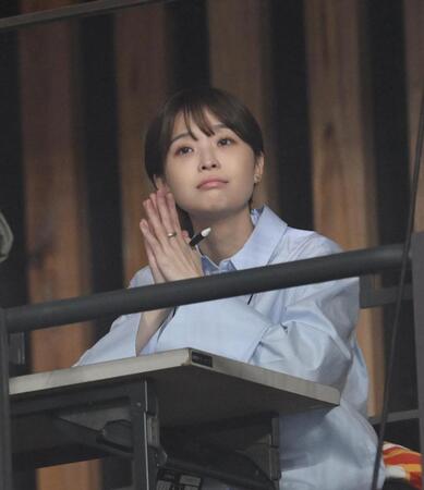 　ＳＶリーグ男子ファイナル第１戦の取材に訪れた渡邊渚アナウンサー（撮影・伊藤笙子）