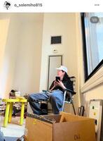 引っ越しの途中。大橋未歩のインスタグラム＠ｏ＿ｓｏｌｅｍｉｈｏ８１５（４月１７日）より