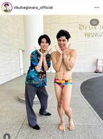 萩原利久のインスタグラム＠ｒｉｋｕｈａｇｉｗａｒａ＿ｏｆｆｉｃｉａｌ（２３年８月）より