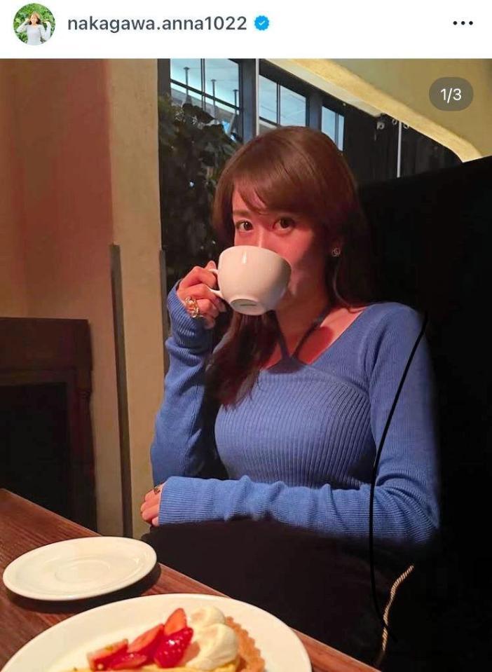 中川安奈アナのインスタグラム＠ｎａｋａｇａｗａ．ａｎｎａ１０２２（２４年１２月）より 