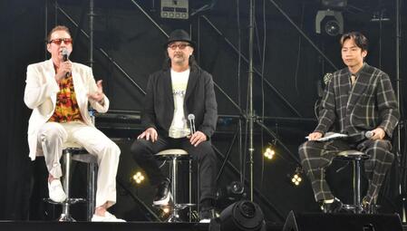 　共演した（左から）ニコラス・ケイジ、大塚明夫、中丸雄一