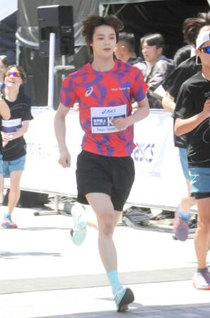 　マラソン中も涼しげな表情のＫ