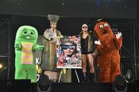 　共演した（左から）ガチャピン、向井理、関口メンディー、ムック