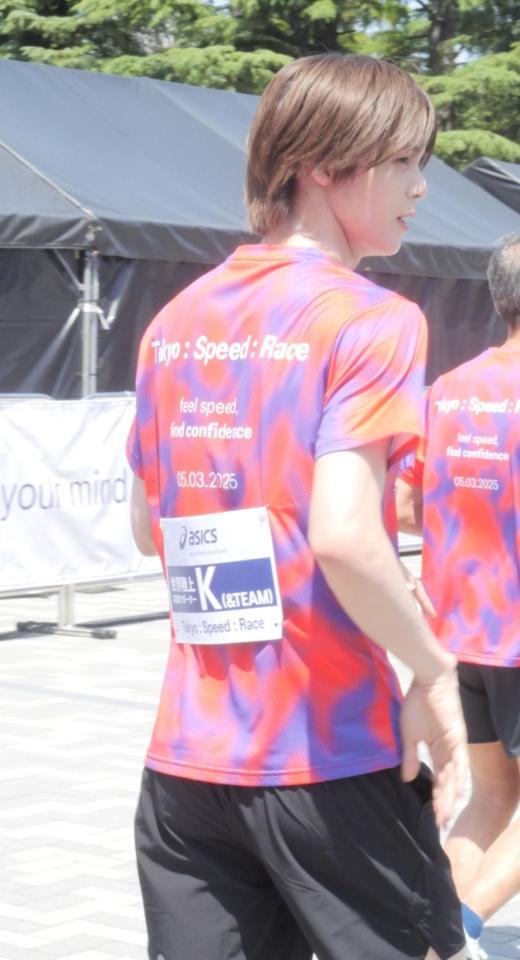 　５キロを完走後もなお涼しげな表情のＫ