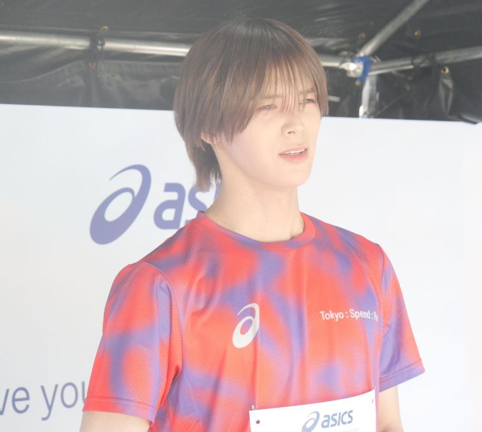 　完走後に取材に応じたＫ