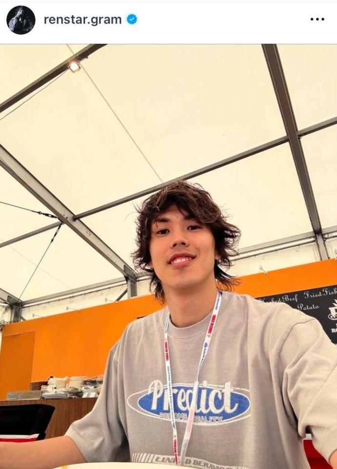 　ＲｅＮのインスタグラム＠ｒｅｎｓｔａｒ．ｇｒａｍ（２４年８月）より 