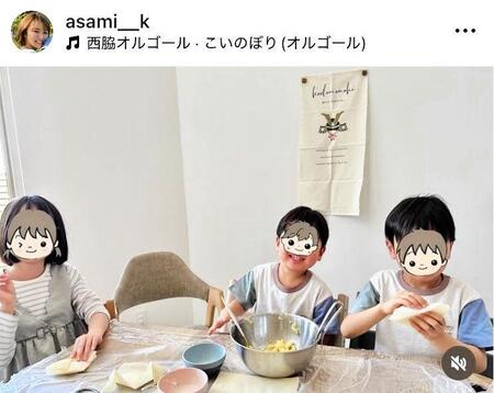 　紺野あさ美のインスタグラム＠ａｓａｍｉ＿＿ｋより