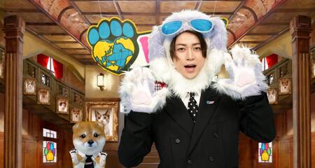 　テレ東番組初のＭＣを務める亀梨和也（右）と柴犬・七之助（©テレビ東京）