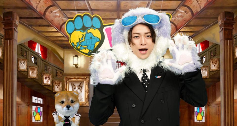 　テレ東番組初のＭＣを務める亀梨和也（右）と柴犬・七之助（©テレビ東京）