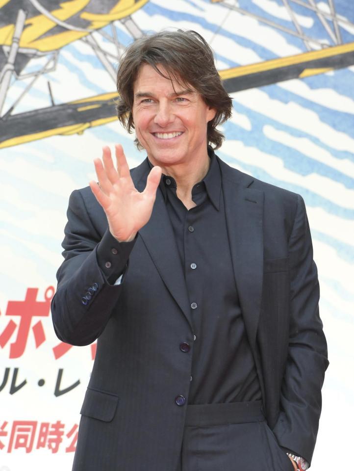 　レッドカーペットイベントに登場したトム・クルーズ（撮影・伊藤笙子）