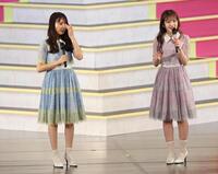 　村山彩希（右）の卒業コンサートに駆けつけた中田ちさと（撮影・佐々木彰尚）