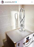 　ヴィトンのトランクが置き台ｗ　石田安奈のインスタグラム＠ａｎｎａｉｓｈｉｄａ＿０５２７より