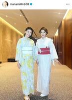 　意外な先輩女優・藤原紀香と２ショット！橋本マナミのインスタグラム＠ｍａｎａｍｉ８４８０８より