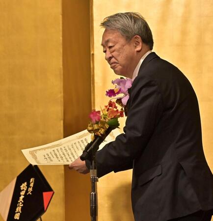 　橋田賞を受賞した池上彰氏（撮影・持木克友）