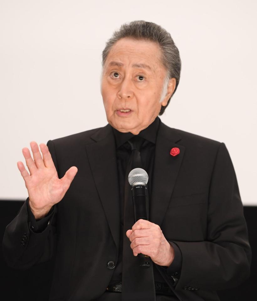 　撮影時の思い出を語る北大路欣也（撮影・村中拓久）