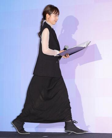 　ＭＣを務める平井理央アナウンサー（撮影・吉澤敬太）