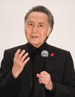 　撮影時の思い出を語る北大路欣也（撮影・村中拓久）