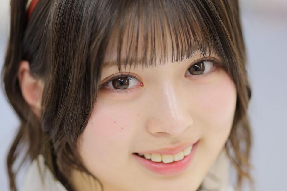 　笑顔がキュートなＷＨＩＴＥ　ＳＣＯＲＰＩＯＮのＨＡＮＮＡ（撮影・棚橋慶太）