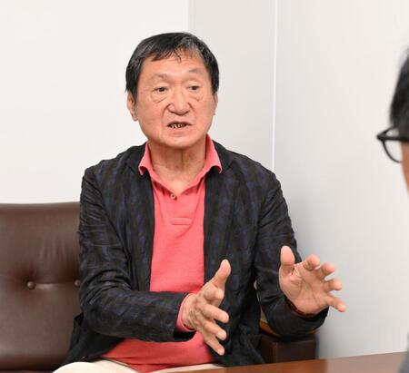 　新作について語る南佳孝（撮影・堀内翔）