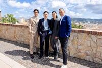 　カンヌ入りした映画「国宝」の（左から）李相日監督、吉沢亮、横浜流星、渡辺謙　©ＫＡＺＵＫＯ　ＷＡＫＡＹＡＭＡ