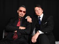 　ダブル主演の山口祥行（左）と本宮泰風（撮影・園田高夫）