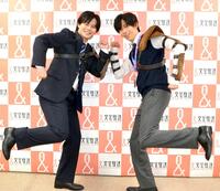 　ゲストコーナーに登場した超特急のカイ（左）とリョウガ