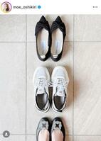 　一番下がＶＩＲＩＮＡの靴。押切もえのインスタグラム＠ｍｏｅ＿ｏｓｈｉｋｉｒｉより 