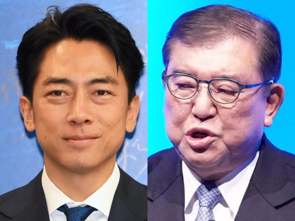 　小泉進次郎（左）と石破茂首相