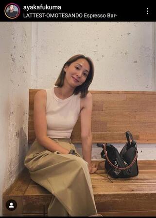 　福間文香インスタグラム（＠ａｙａｋａｆｕｋｕｍａ）から