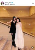 　映画で共演。白黒美女２ショット。池田エライザのインスタグラム＠ｅｌａｉｚａ＿ｉｋｄより