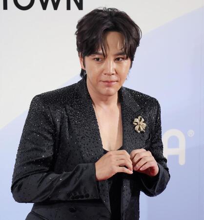 　「ａｅｓｐａが好き」と明かしたチャン・グンソク（撮影・吉澤敬太）