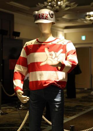 　展示された楳図かずおさん　思い出の品（撮影・金田祐二）