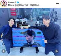 　福澤達哉氏（右）のインスタグラム＠１ｔａｔｓｕ５より