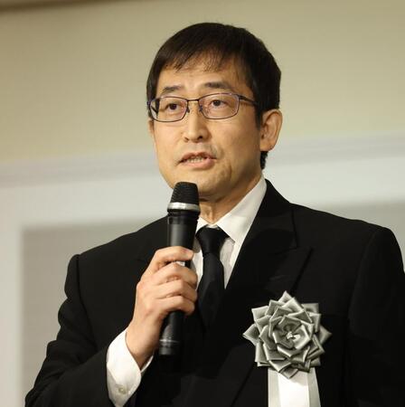 　楳図かずおさんを偲んだ伊藤潤二氏（撮影・金田祐二）