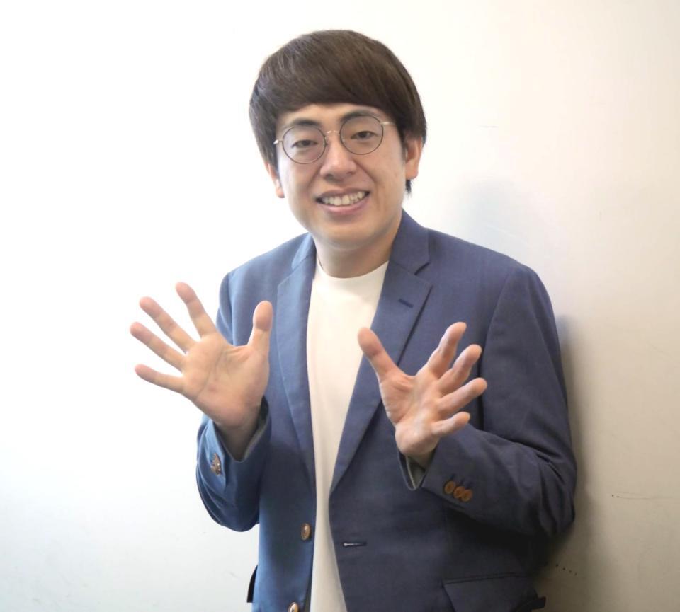 　撮影に応じたヒューマン中村