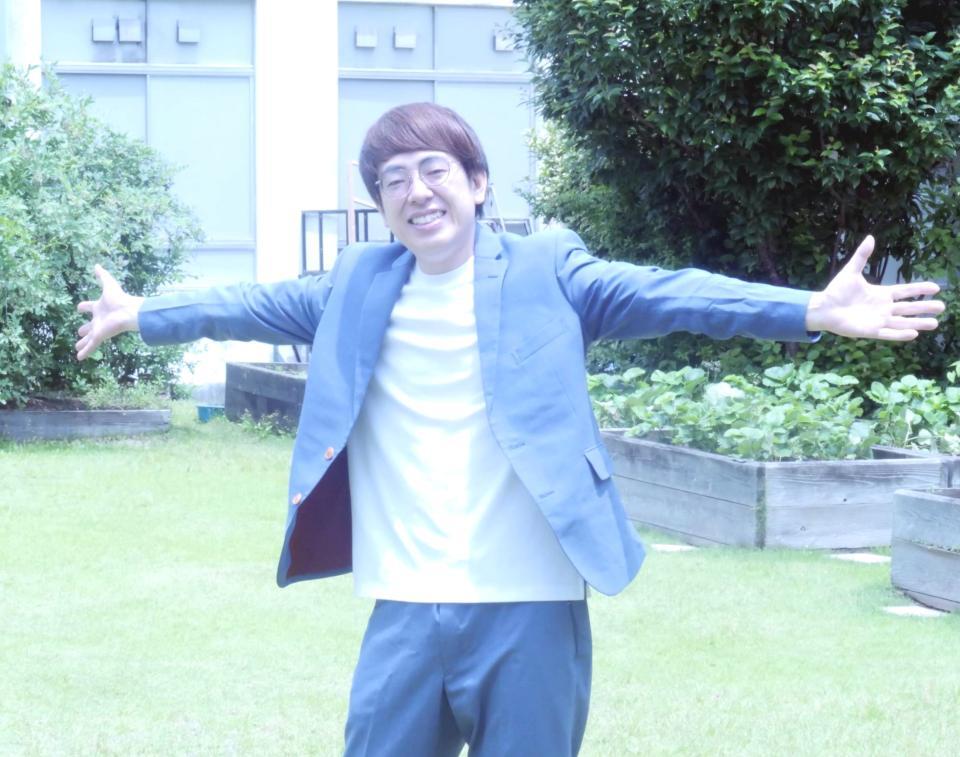 　撮影に応じたヒューマン中村