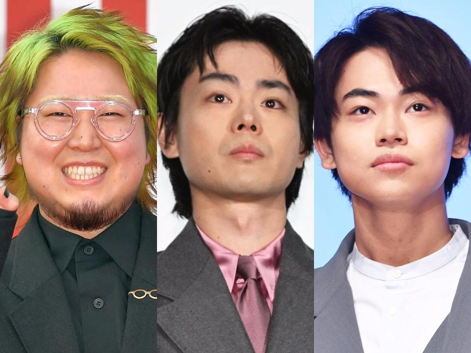 　菅田将暉とこっちのけんと（左）、菅生新樹（右）